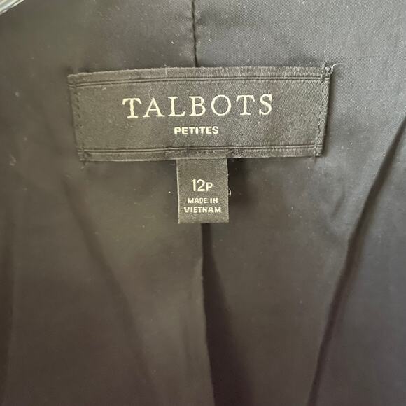 Talbots Petite Polyester/Wool Blend One Button Blazer Sz 12P - Picture 6 of 7